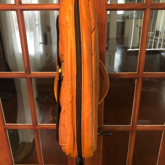 Deluxe Leather Laptop Folio Bag Professional Case - Picture 7 of 8